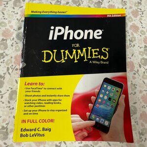 iPhone for Dummies, 9th Edition, Paperback Book, A Riley Brand, 2016
